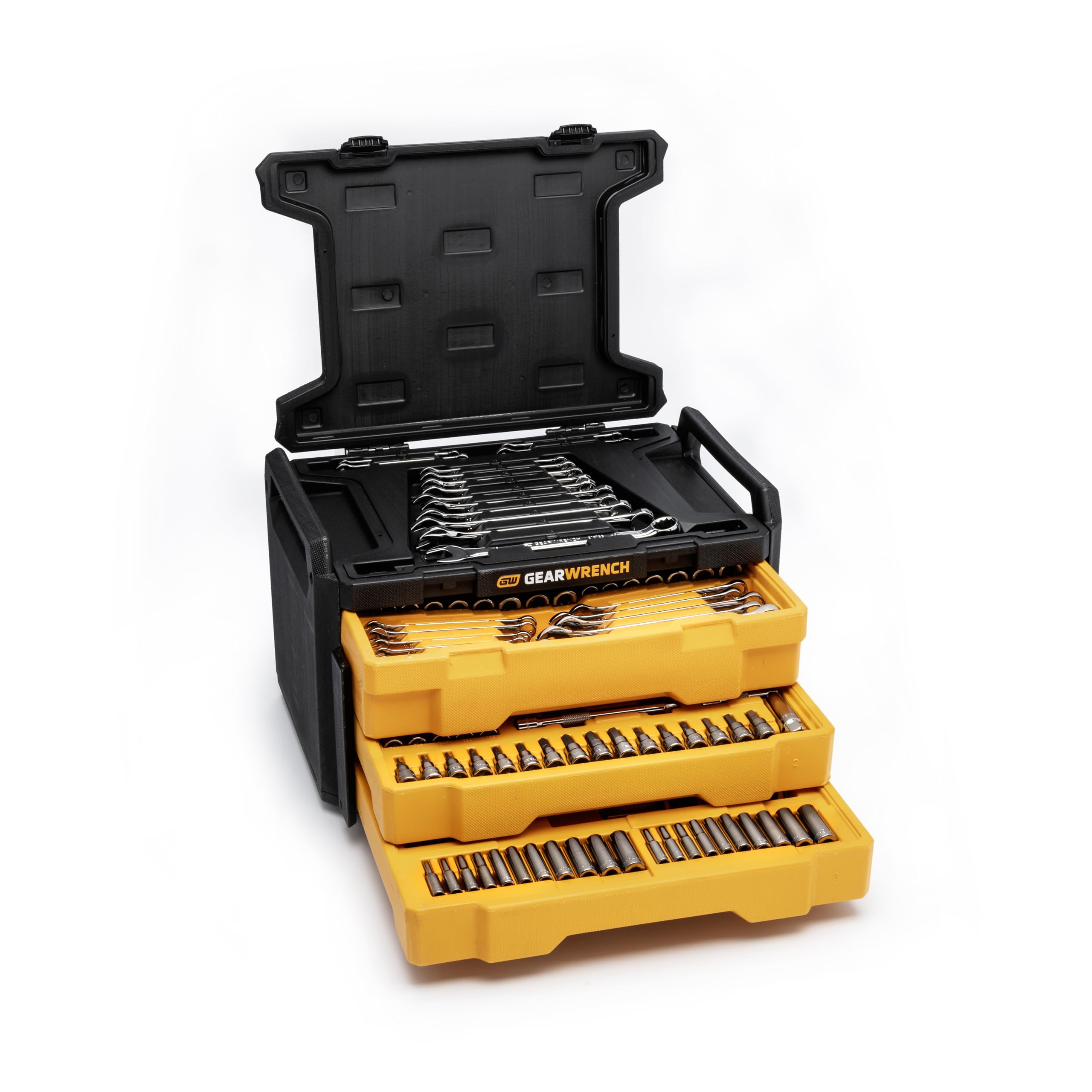 gearwrench-gw72llcbmts-232-piece-1-4-and-3-8-drive-metric-sae-mechanics-tool-set image 2