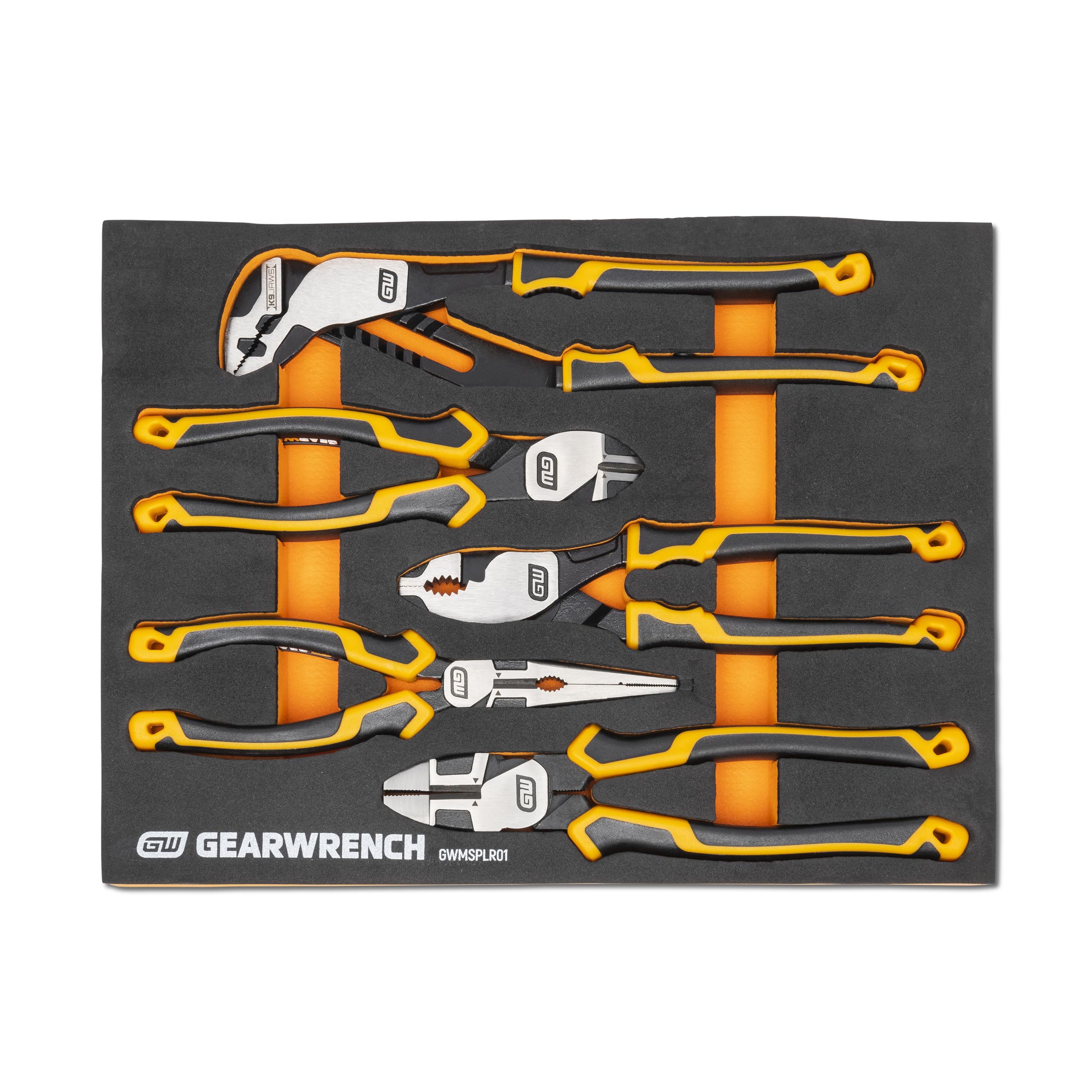 gearwrench-pitbull-5-piece-cushion-grip-pliers-set-with-foam-storage-tray-gwmspl image 1
