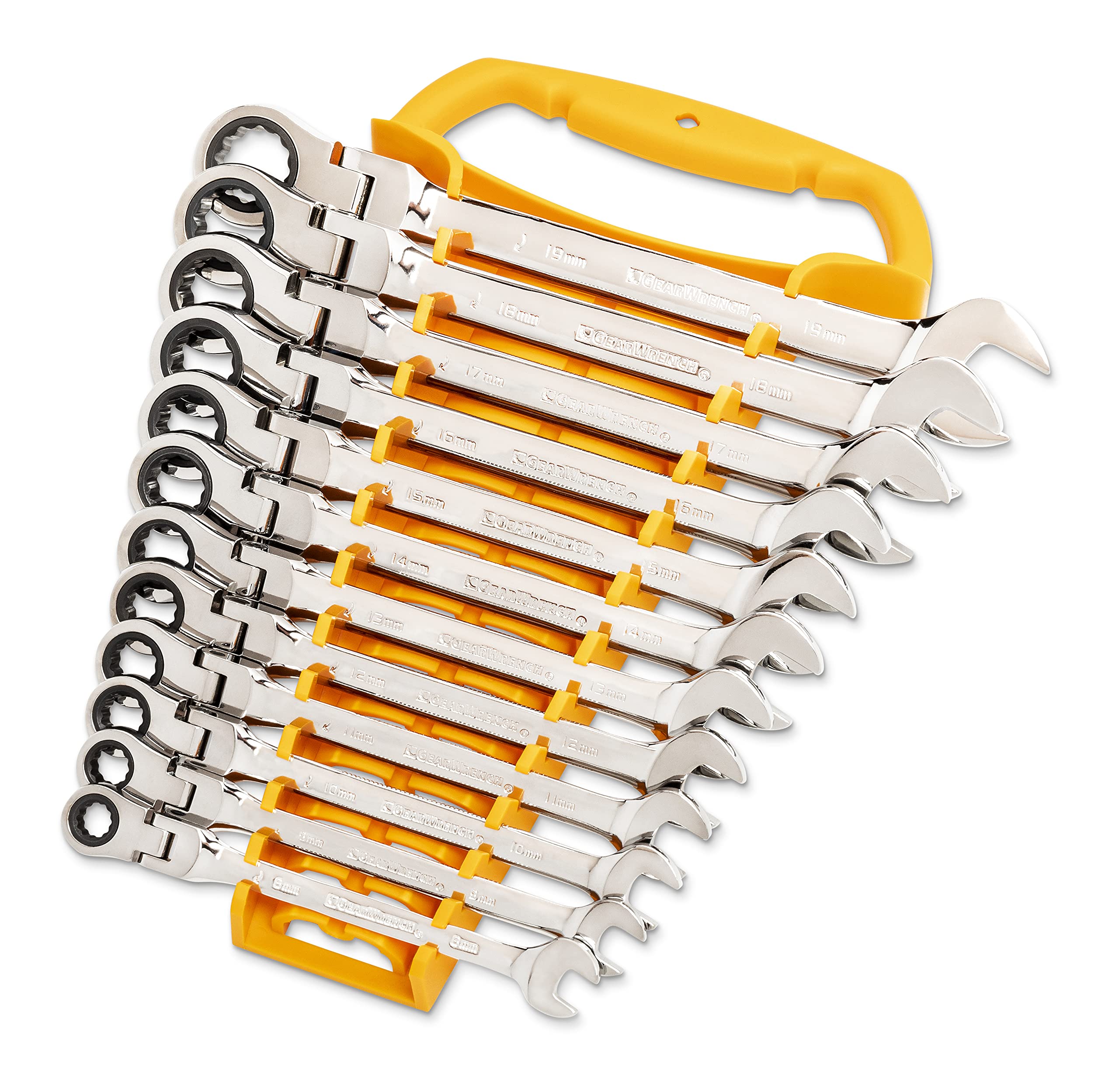 gearwrench-86730-25-piece-flex-combination-ratcheting-wrench-set-sae-metric-72-t image 5
