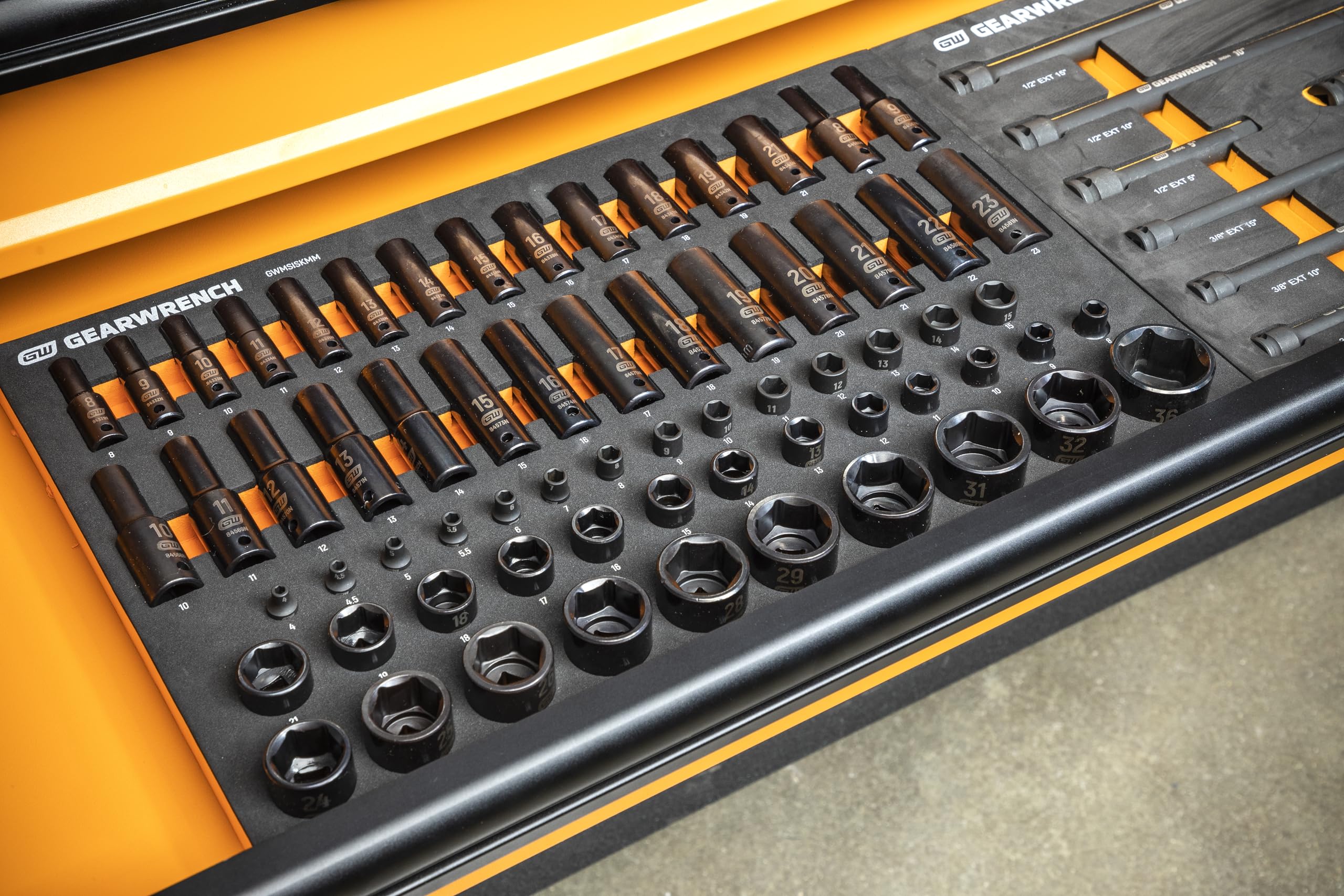 gearwrench-gwmsiskmm-66-piece-1-4-3-8-1-2-drive-6-point-metric-impact-socket-set image 6