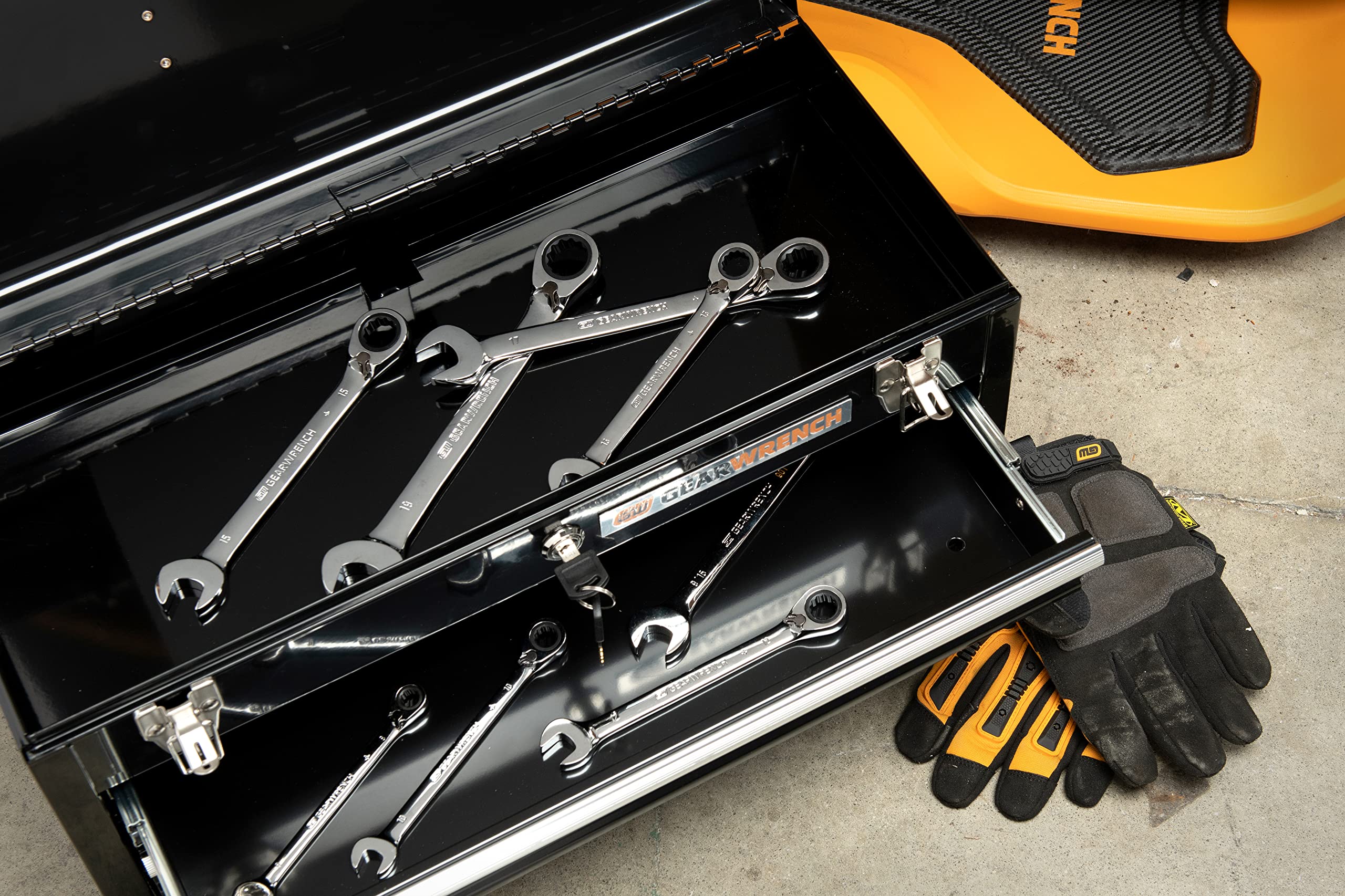 gearwrench-9543-8-pc-12-pt-reversible-ratcheting-combination-wrench-set-metric image 8