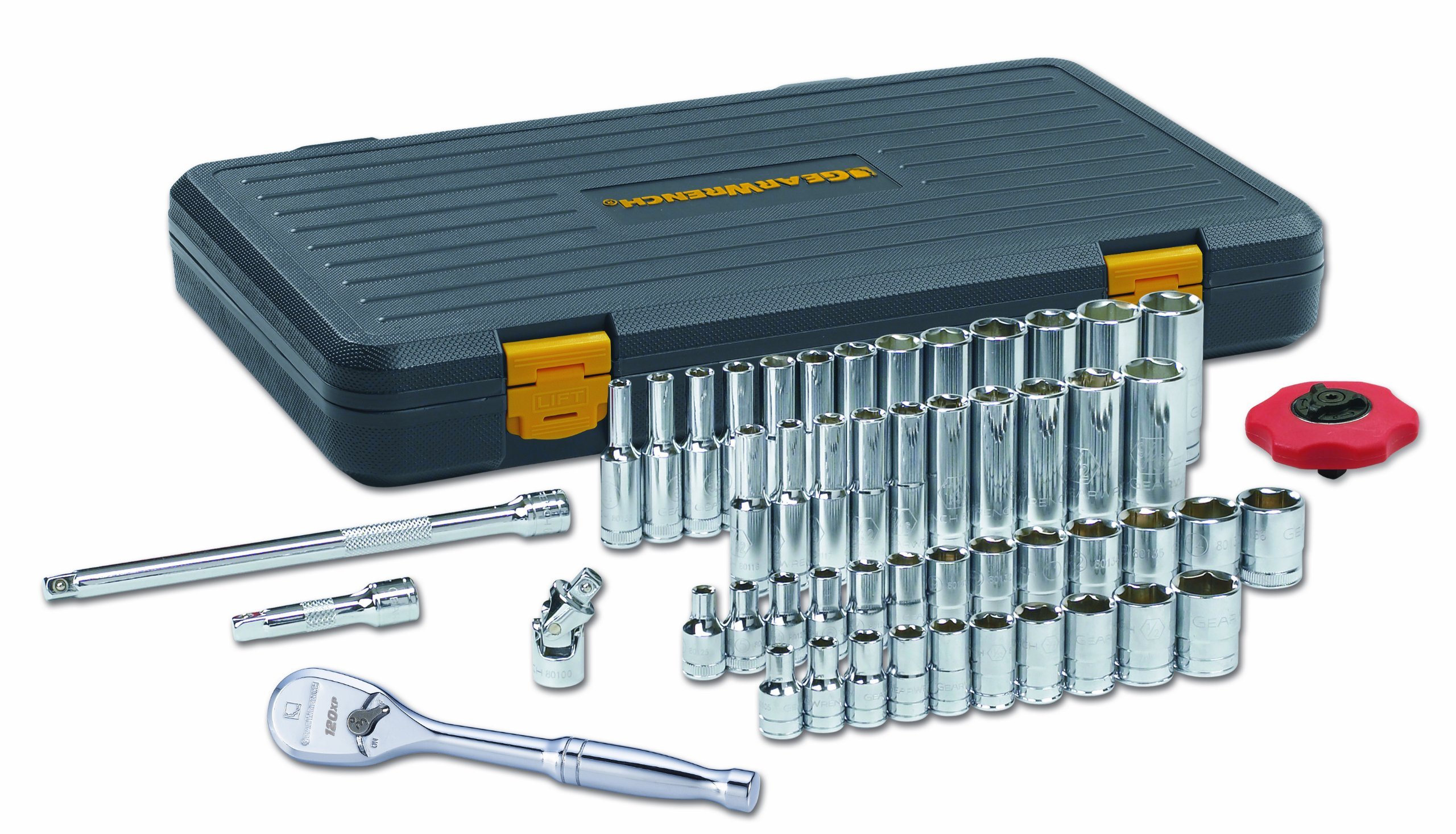 gearwrench-80300p-51-pc-1-4-drive-6-pt-120xp-mechanics-tool-set-standard-deep-sa image 1